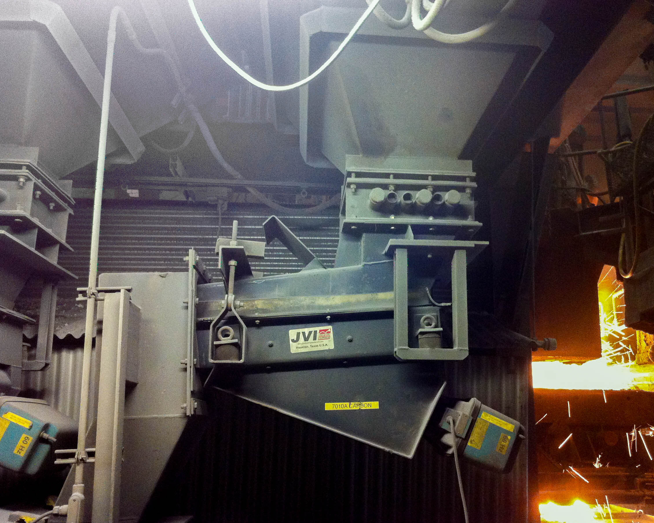 JVI electromagnetic alloy batching feeder for the steel industry